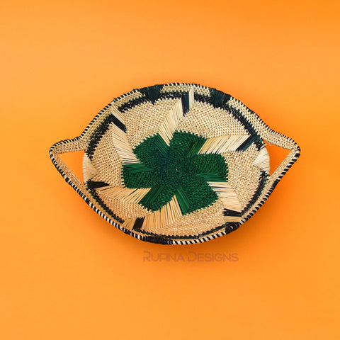 This carefully hand-woven fruit baskets is made of Elephant straw. No basket is the same, each piece has been handcrafted in Bolga, Ghana. There may be some imperfections but that is due to the fact that they are handmade.
