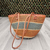 Basket Handbag With Leather Handles - Anabila