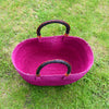 Ghana Baskets - Oval Bolga Basket Pink