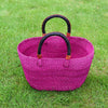 Ghana Baskets - Oval Bolga Basket Pink