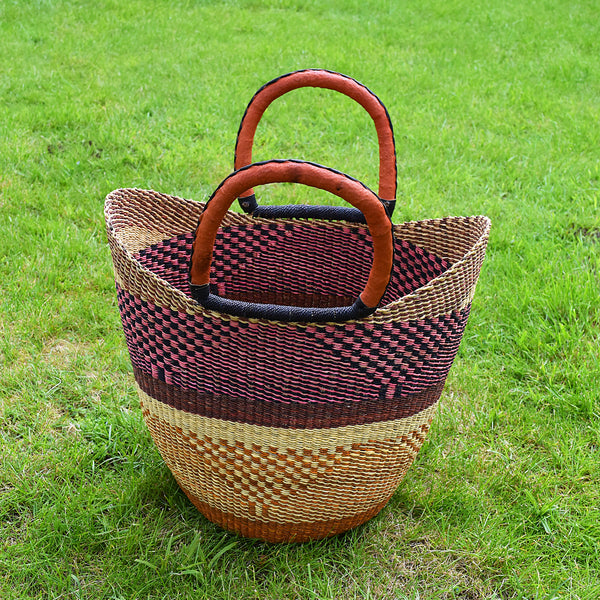 U Shopper Basket Bolga Basket Rufina Designs US027