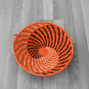 Orange and black African Wall Basket - Ugandan Baskets