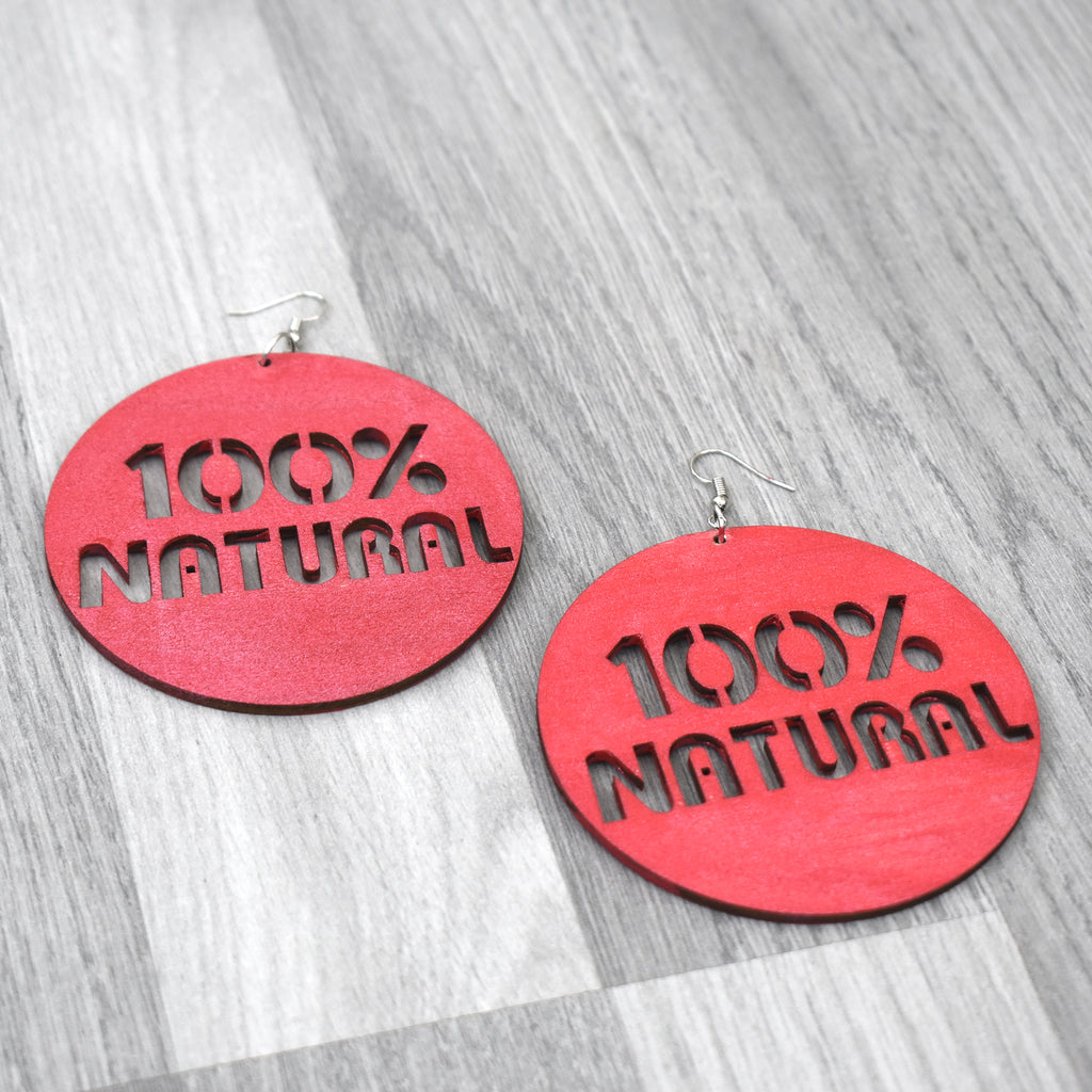 100% Natural Earrings - Red, earring - Rufina Designs