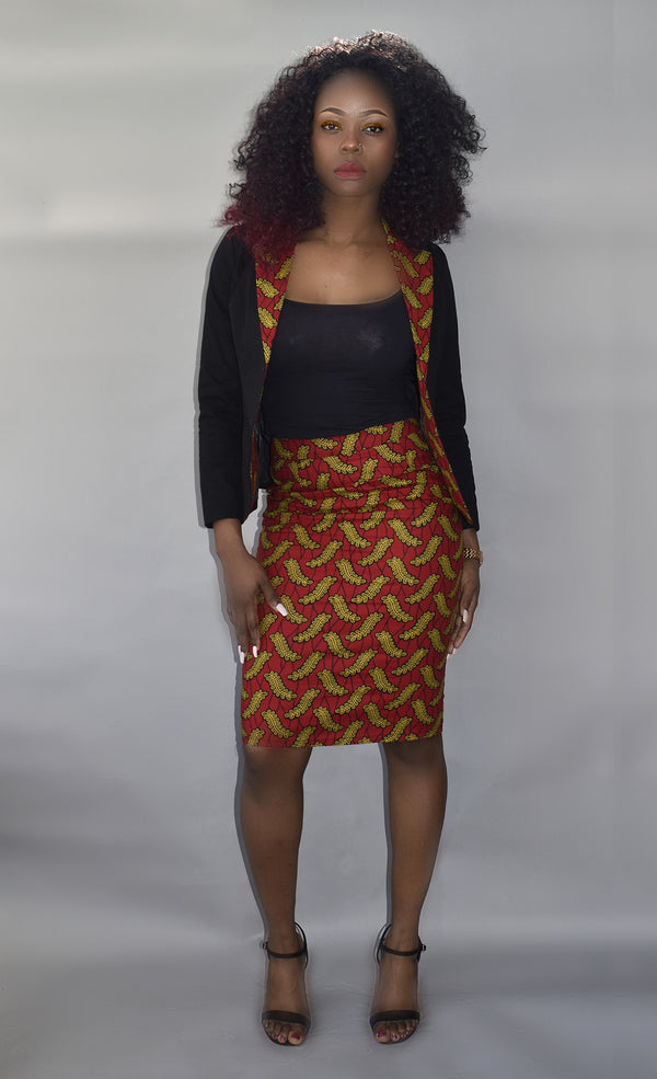African Print Pencil Skirt and Blazer - Esinu, Dress - benthewaterguy