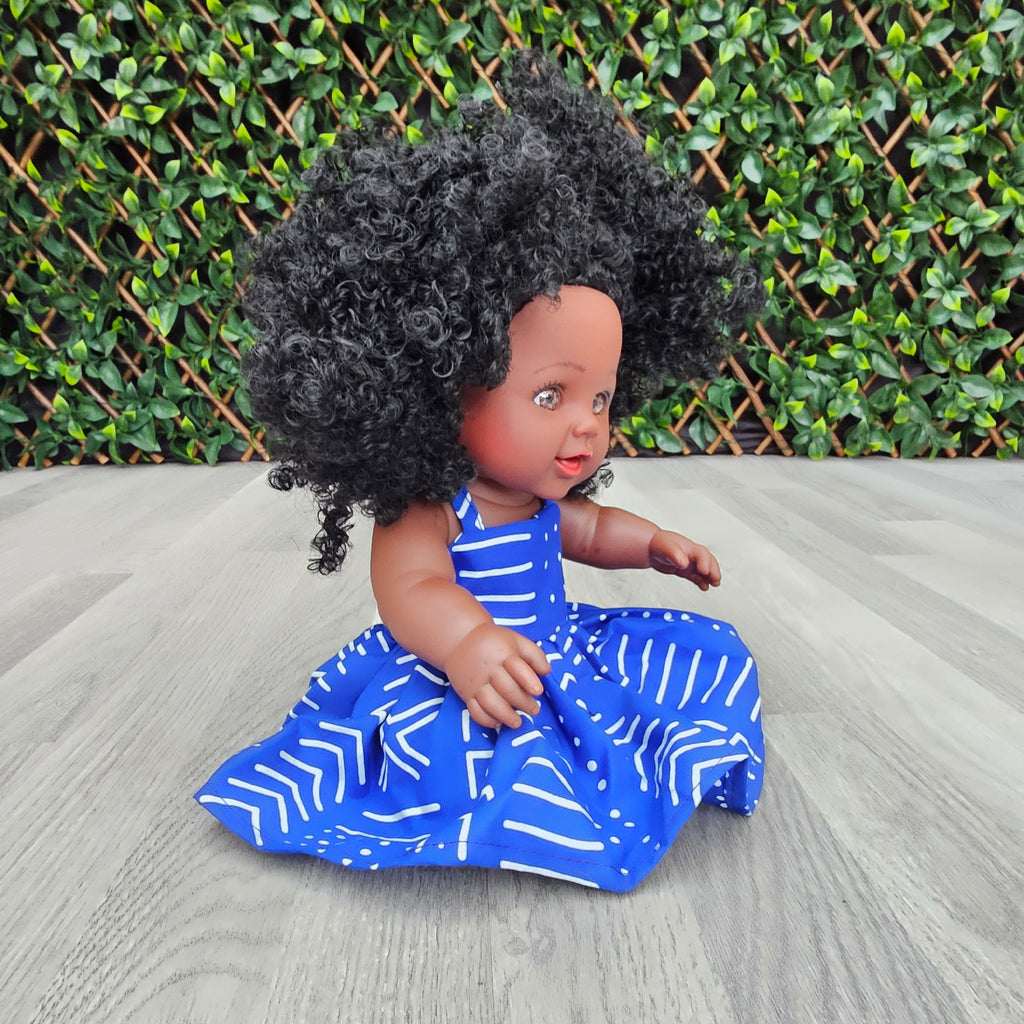 Black baby boy doll in African Print dress - Dada