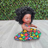 Black baby boy doll in African Print dress - Ayo