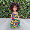 Black Doll - Afro Hair doll  - Afro Doll in Ankara Dress - Shahina