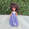 Black Doll - Afro Hair doll - Black Doll in African Print Dress - Ashanti