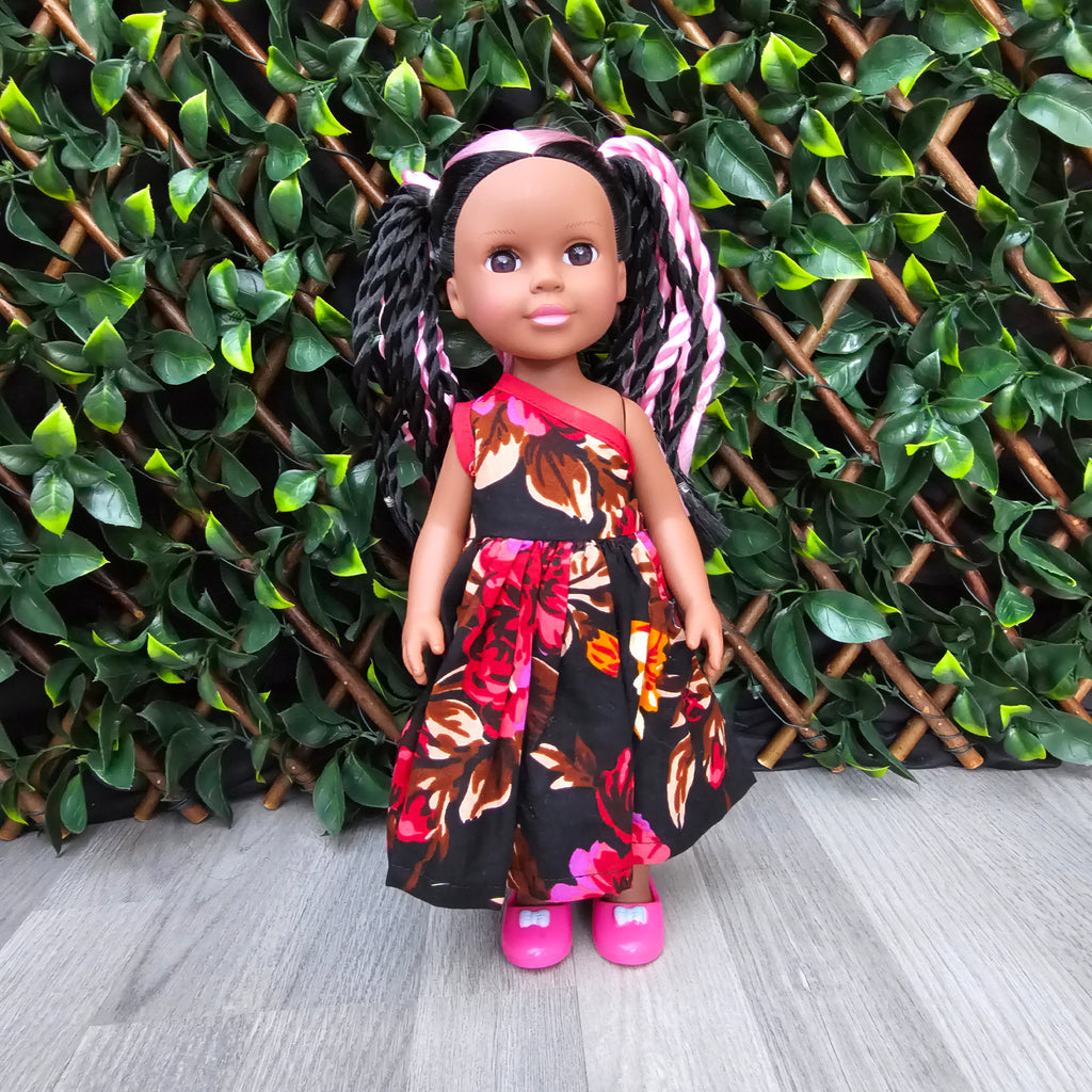 Black Doll - Braided Hair Black Doll - African Doll - Titi