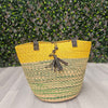 Basket Handbag With Leather Handles - Lansa