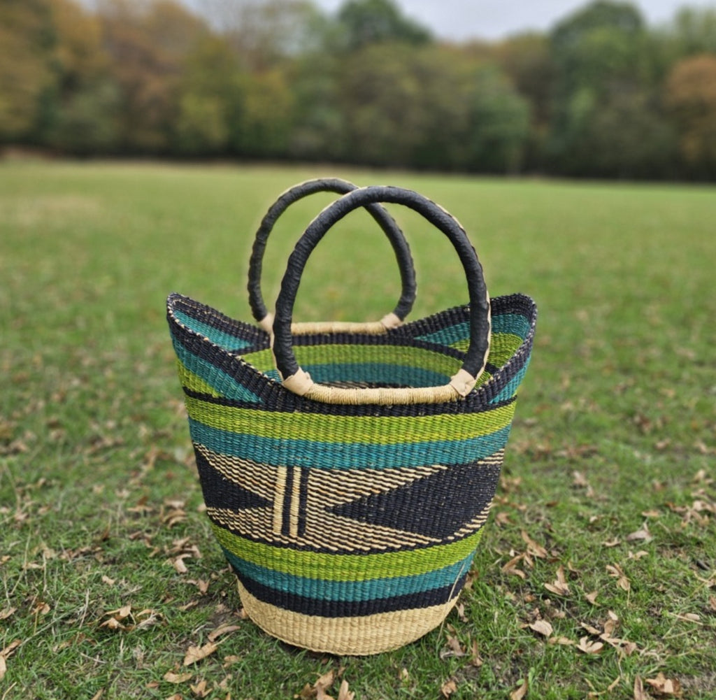 African Straw Basket - U Shopper Basket USB01