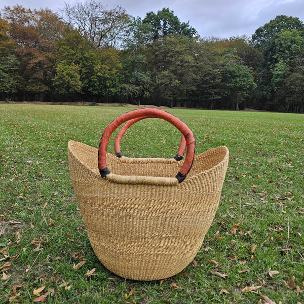 African Straw Basket - U Shopper Basket USB10