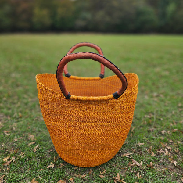 African Straw Basket - U Shopper Basket USB07