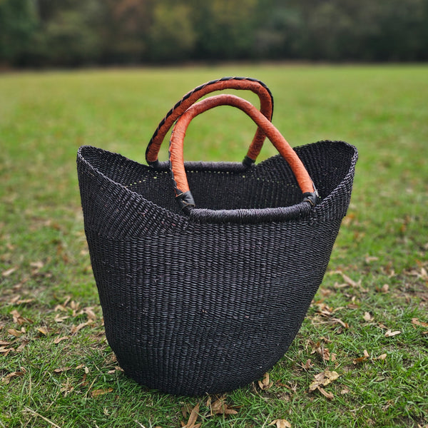 African Straw Basket - U Shopper Basket USB06