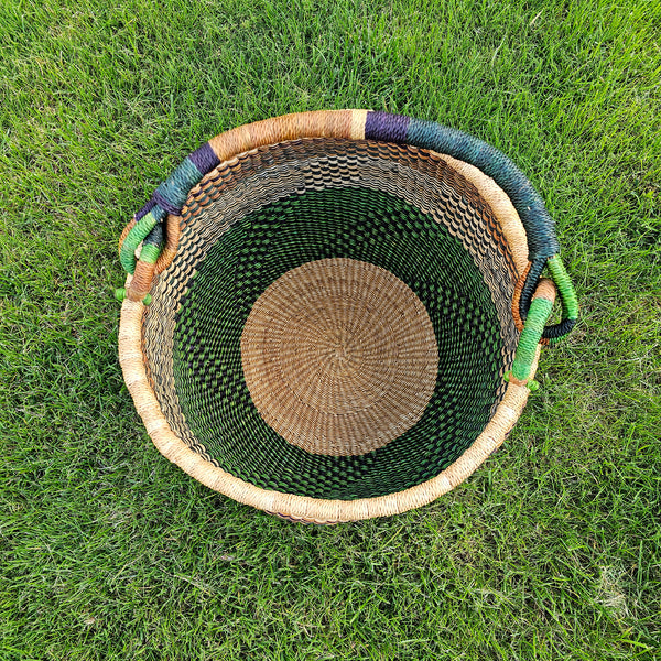 Large Round Straw basket  - African Basket - RB10