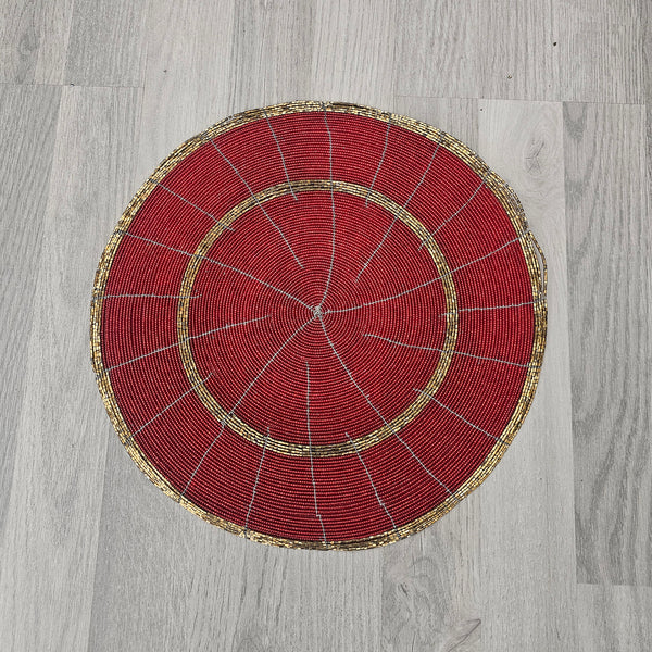 African Beaded Placemat – Maasai Beaded Mats – Aleela