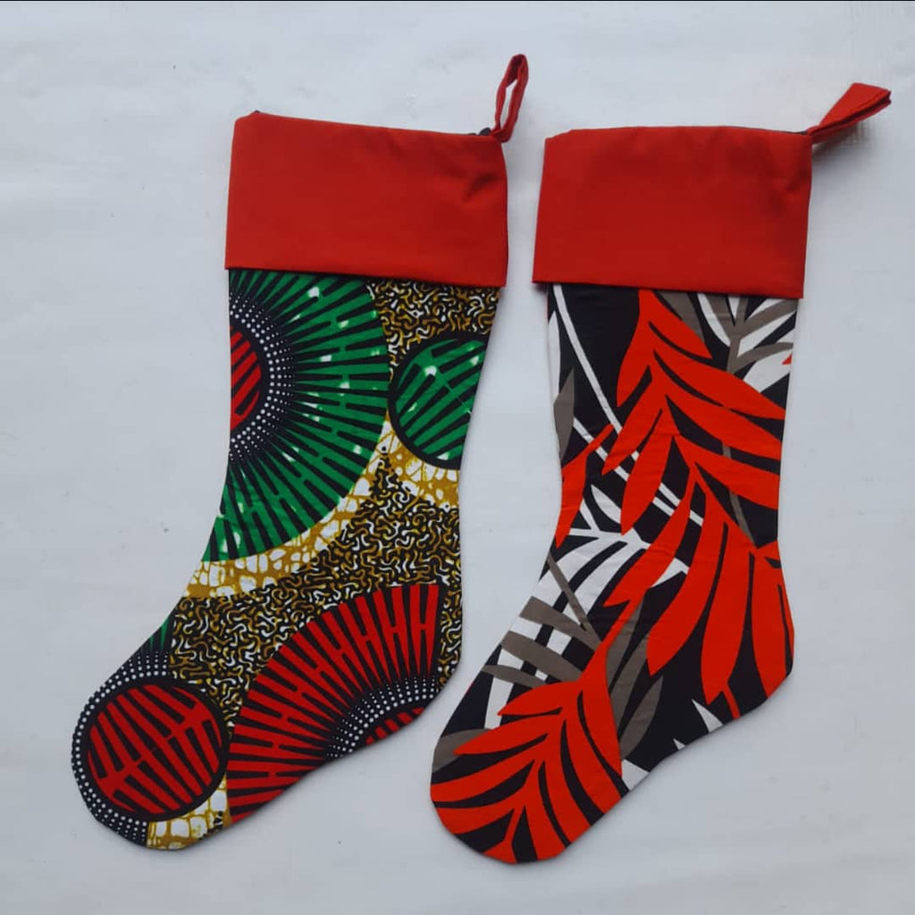 African Print Chtistmas Stockings_3