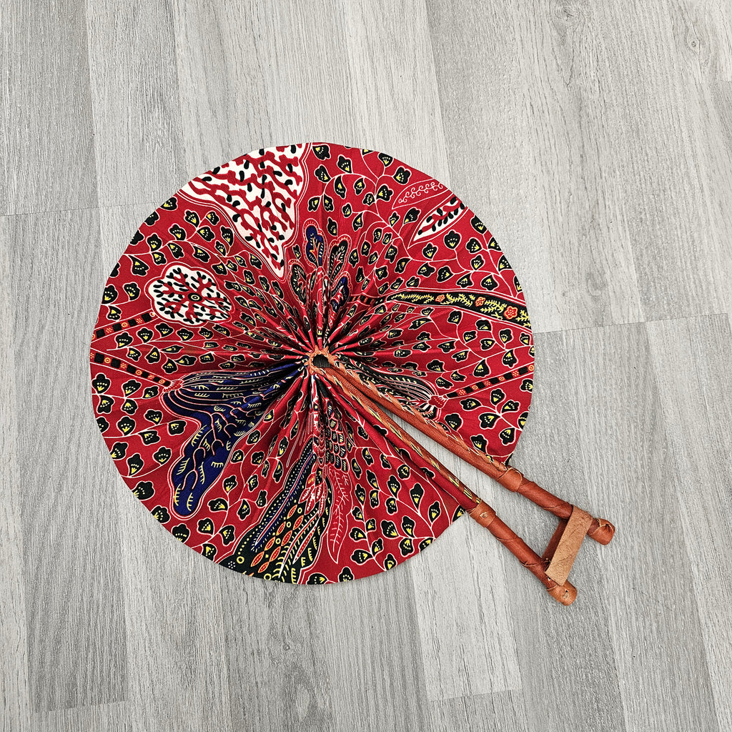 African Print Foldable Hand Fan - AP13