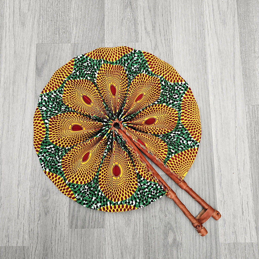 African Print Foldable Hand Fan - AP15