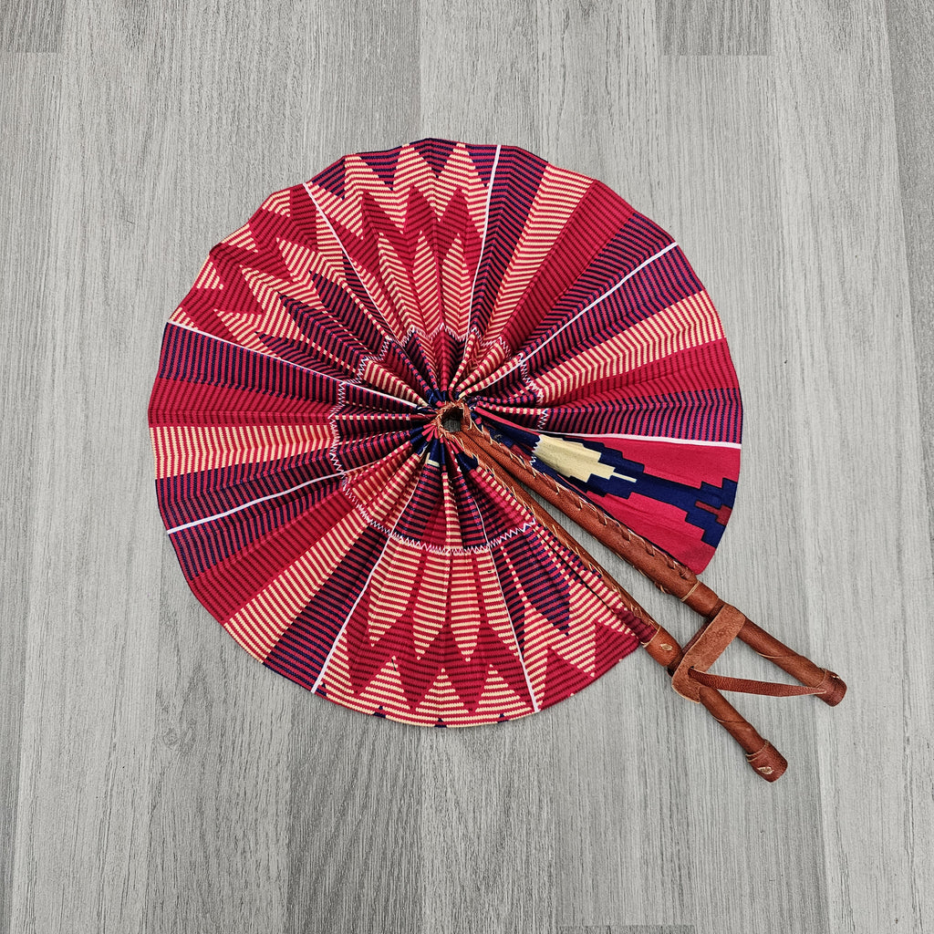 African Print Foldable Hand Fan - AP08