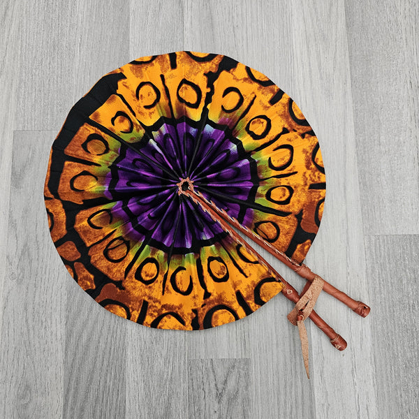 African Print Foldable Hand Fan - AP12