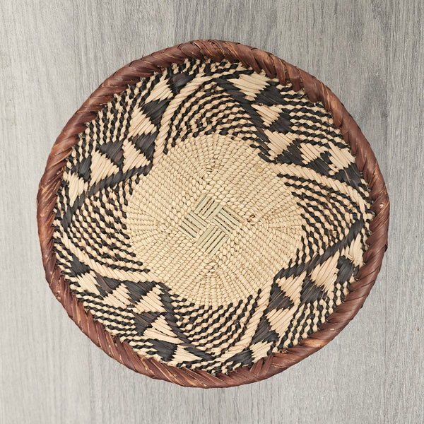 African Wall Basket – Binga Basket – Tonga Basket - Zimbabwe Basket 8inch - BIN09_1