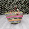 Basket Handbag With Leather Handles 006