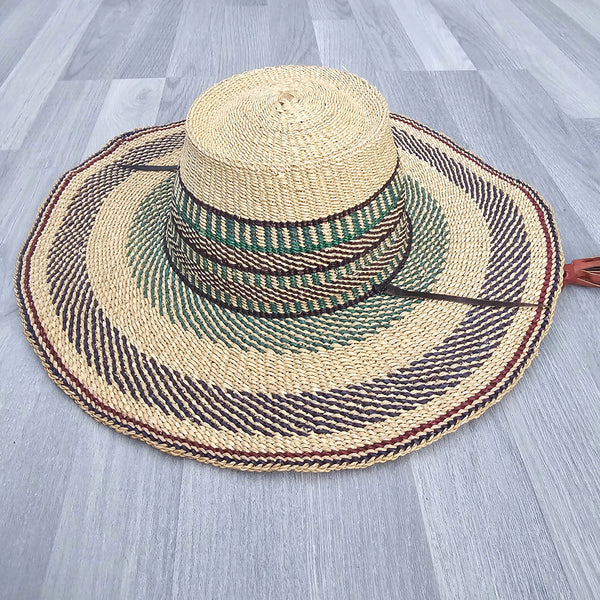 Bolga Hat - African Straw hat - Straw Sun hat BH03_1