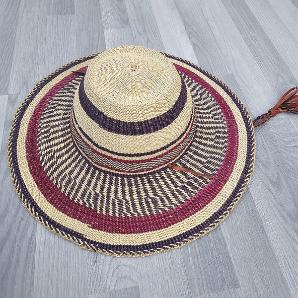 Bolga Hat - African Straw hat - Straw Sun hat BH05_1