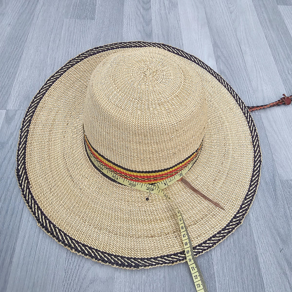 Bolga Hat - African Straw Hat - Straw Sun Hat - BH1