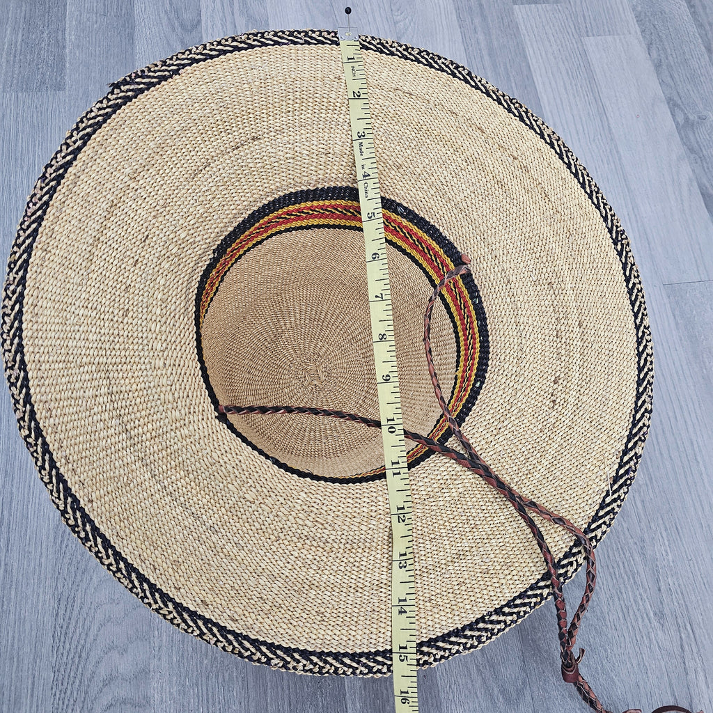 Bolga Hat - African Straw hat - Straw Sun hat BH06_1