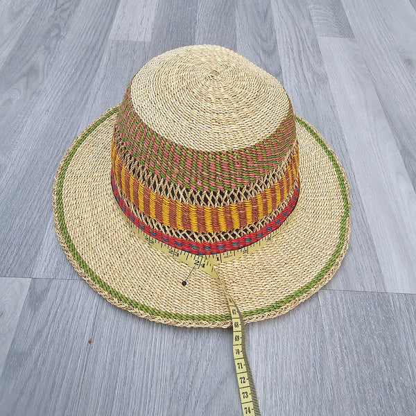 Bolga Hat - African Straw hat - Straw Sun hat - BH6