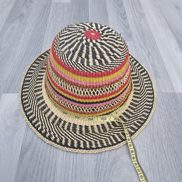 Bolga Hat - African Straw Hat - Straw Sun hat - BH4