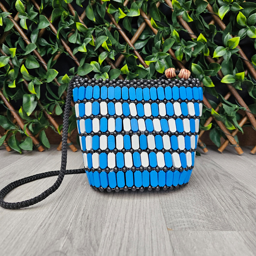 Kenyan Wooden Bead Handbag - Kioni