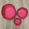 Kiondo storage basket - African Straw storage Basket - Pink Kiondo Basket - SB2_1