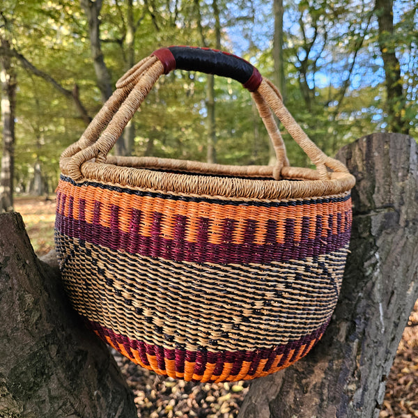 Large Round Straw basket  - African Basket - RB2