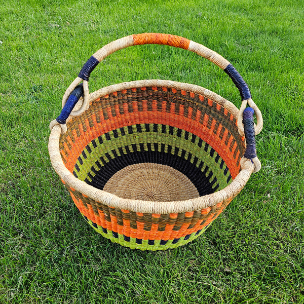 Large Round Straw basket  - African Basket - RB6