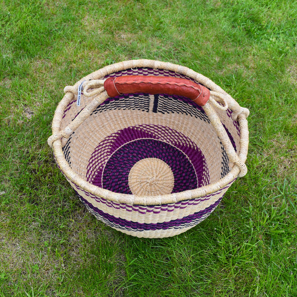 Large Round Straw basket 1 - African Basket