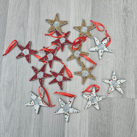 Maasai Beaded Wired Star - Rufina Designs