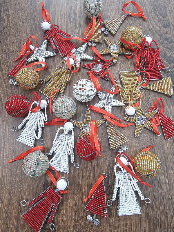 Maasai beaded Christmas Decorations