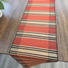 Raffia Table Runner - Ugandan Table Runner_ Orange Stripes_Style 3