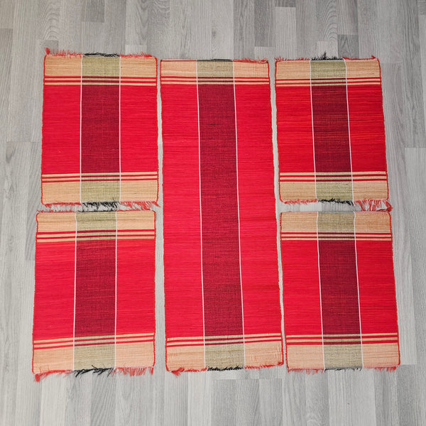 Raffia Table Runner and Placemats - Ugandan tablemat -RTM05_1