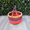 Small Round Straw basket - Ghana Basket - SB16