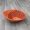 Orange and black African Wall Basket - Ugandan Baskets