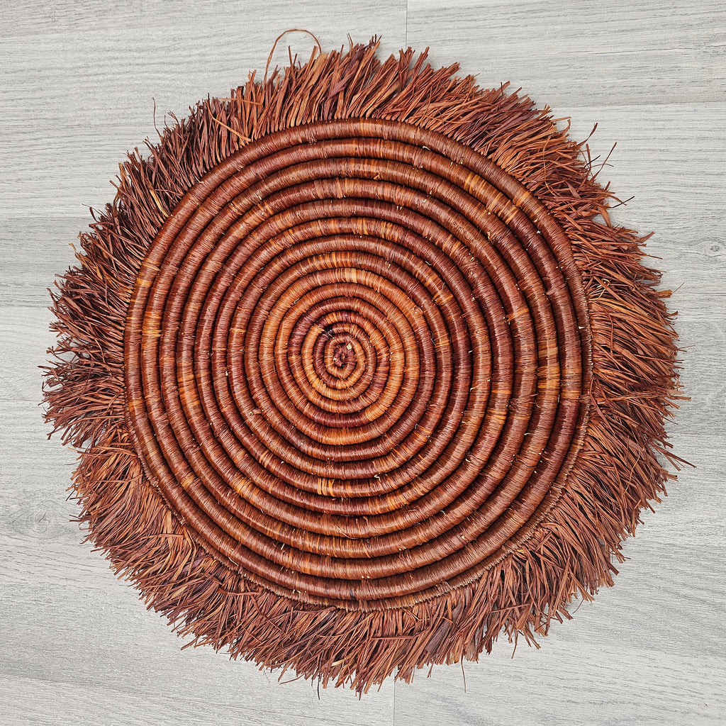 Ugandan basket - African Wall Décor – African Wall hangins – Woven African placemats UPM04_1