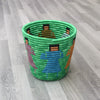 Green Planter Basket / Rwandan Basket / African Storage Plant Basket / Indoor Planter basket / Straw Plant basket