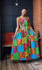 This African print maxi dress will become your saviour. Its flattering neckline, adjustable strap, and handy pockets make it perfect for casual daywear, beach, or dress it up with heels & a chunky necklace.  You can also dress for the weather you want be it summer on winter. Pair this versatile African print maxi dress with a blazer, glitter belt, and heels for an evening out in the cold weather. The possibilities are endless and it’s the wardrobe essential you don’t want to sleep on this season.