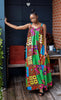 This African print maxi dress will become your saviour. Its flattering neckline, adjustable strap, and handy pockets make it perfect for casual daywear, beach, or dress it up with heels & a chunky necklace.  You can also dress for the weather you want be it summer on winter. Pair this versatile African print maxi dress with a blazer, glitter belt, and heels for an evening out in the cold weather. The possibilities are endless and it’s the wardrobe essential you don’t want to sleep on this season.