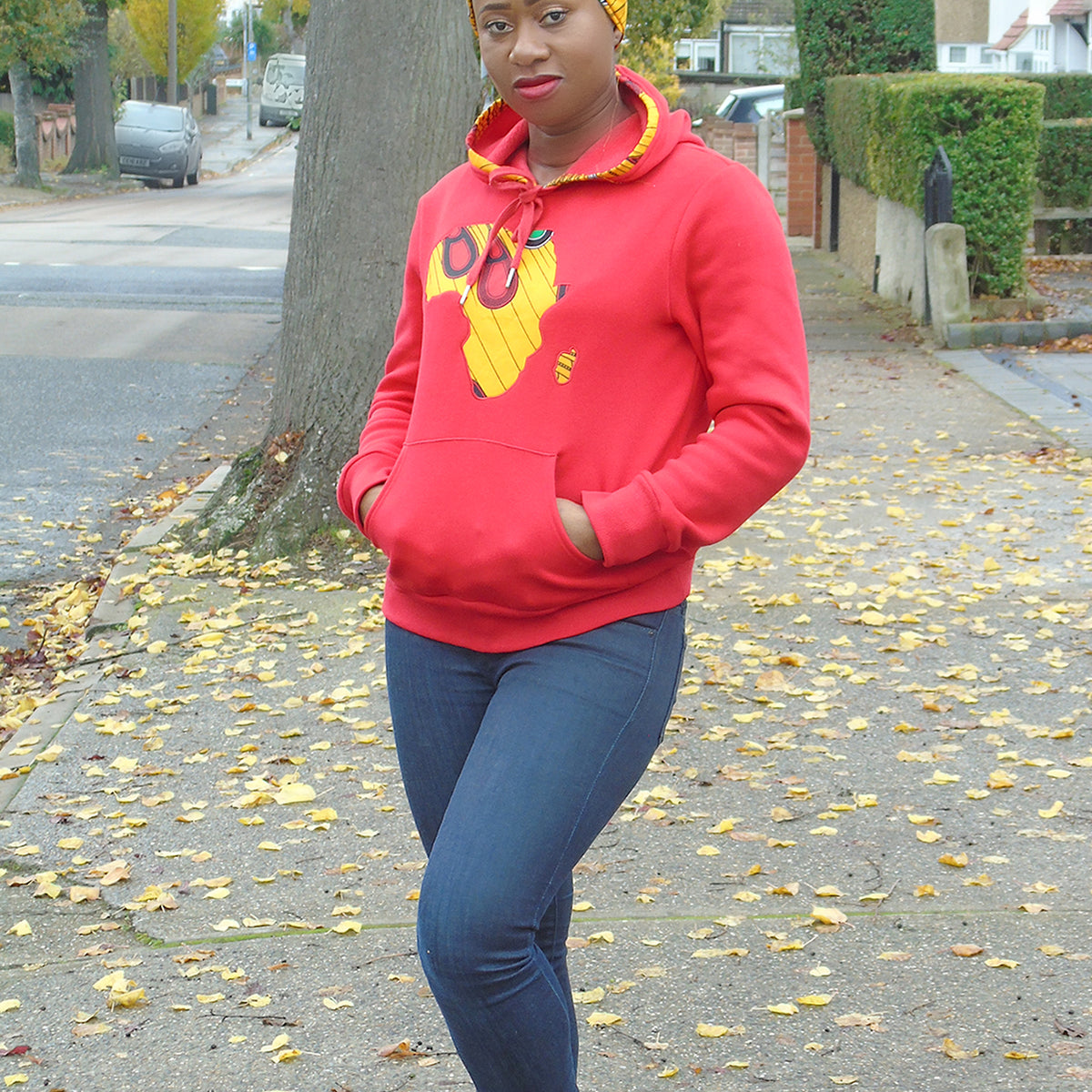 Supersoft African Print Hoodie I Blue Hoodie I Rufina Designs
